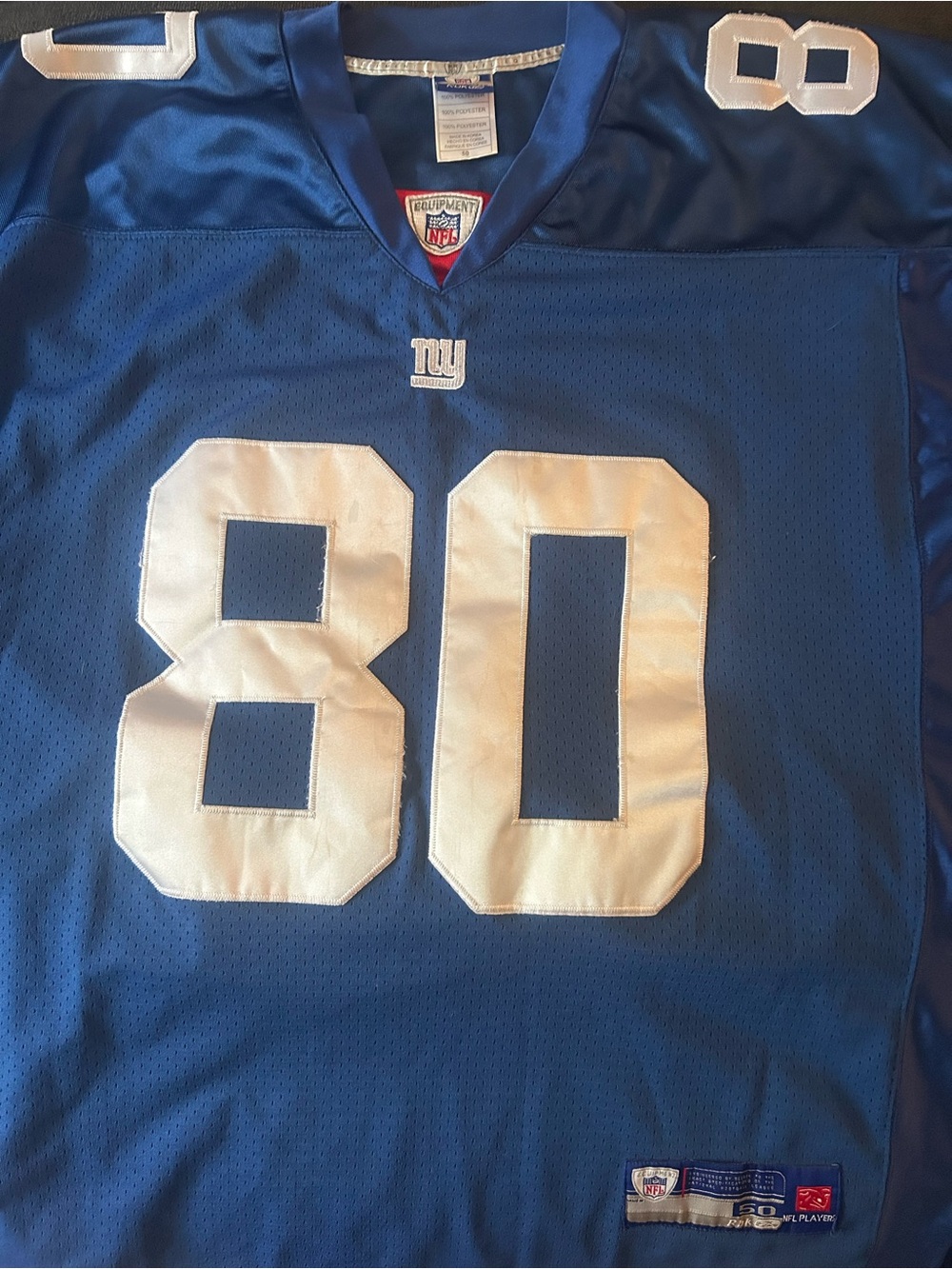 Jeremy Shockey New York Giants Reebok Officially Licensed Eqiptment Jersey 50
